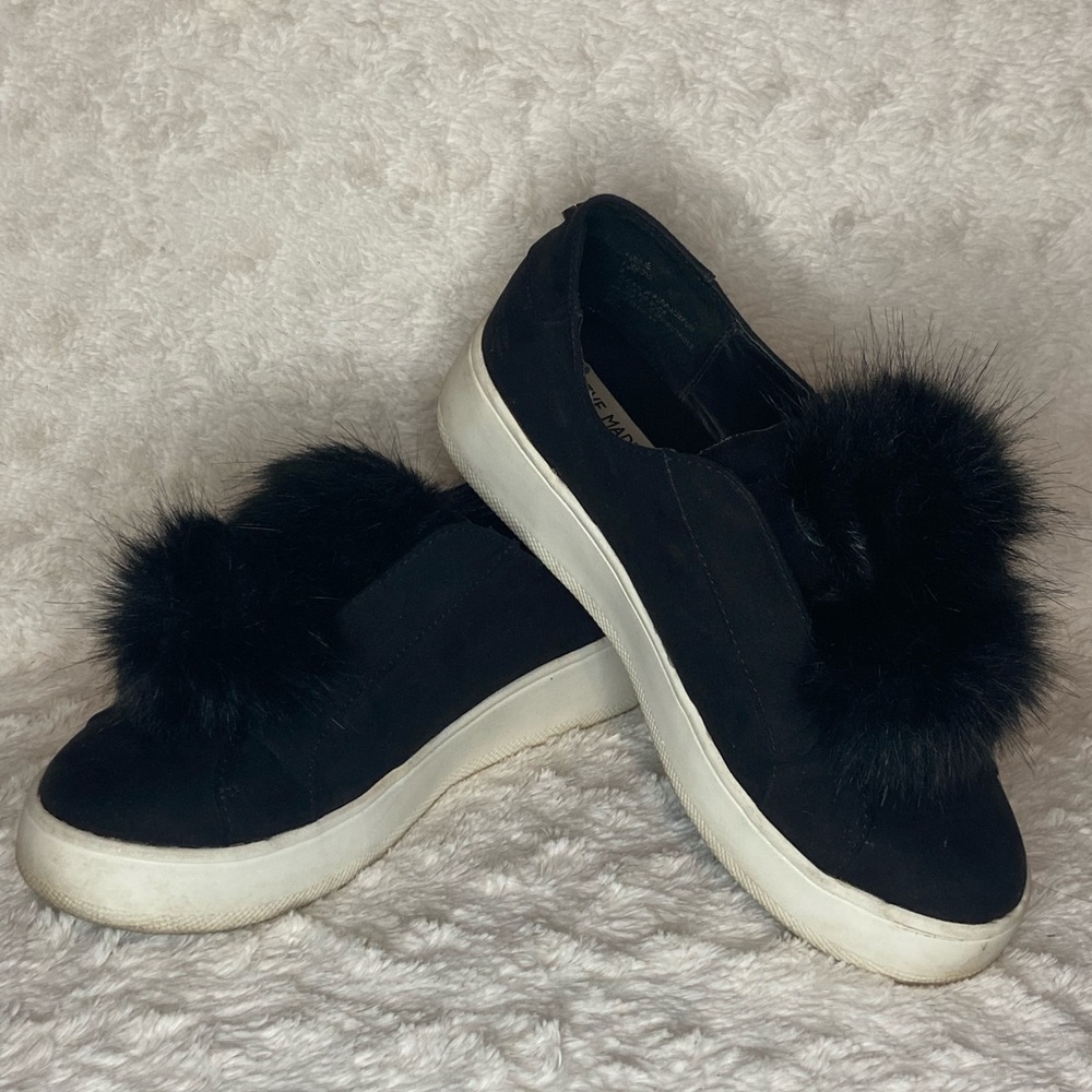 Steve Madden Furlie Black Shoes Sz 8